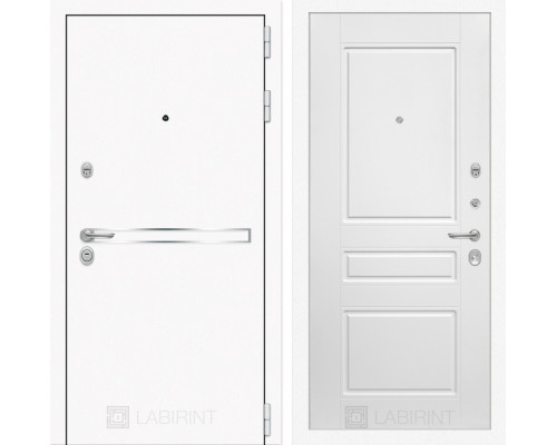 Входная дверь Лабиринт Лайн WHITE 03 (Белый софт)