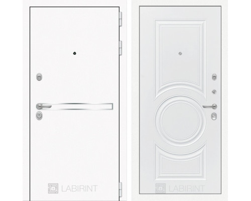 Входная дверь Лабиринт Лайн WHITE 23 (Белый софт)