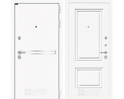 Входная дверь Лабиринт Лайн WHITE 26 Эмаль RAL-9003 (Сигнально белый)