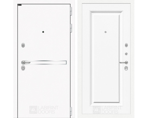 Входная дверь Лабиринт Лайн WHITE 27 Эмаль RAL-9003 (Сигнально белый)